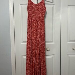 Floral Red Maxi Dress